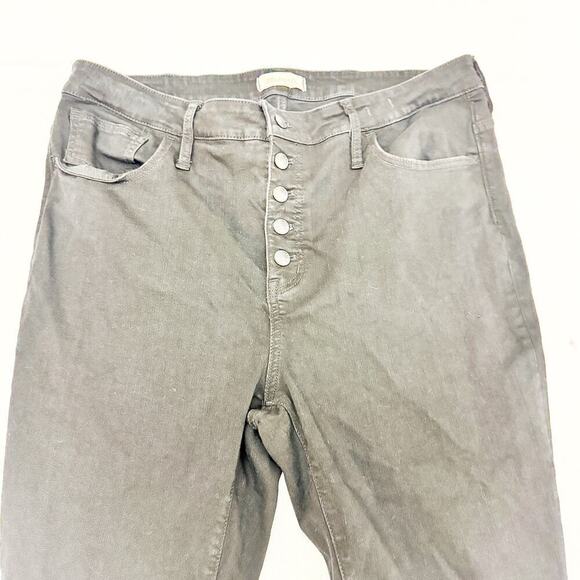 Madewell 9" Mid-Rise Skinny Button Front Black Denim Jeans Size 34 - Picture 4 of 10